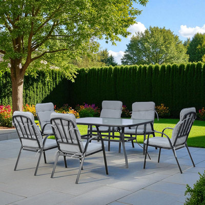 Rectangular 7 - Piece 6 - Person 152.5Cm L Outdoor Table Set 