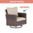 Charlenne 5 - Person Swivel Rocking Chair Outdoor Seating Group with Cushions-371585115-371585110