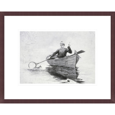 Pêche à la mouche, lac Saranac par Winslow Homer, impression giclée sur cadre