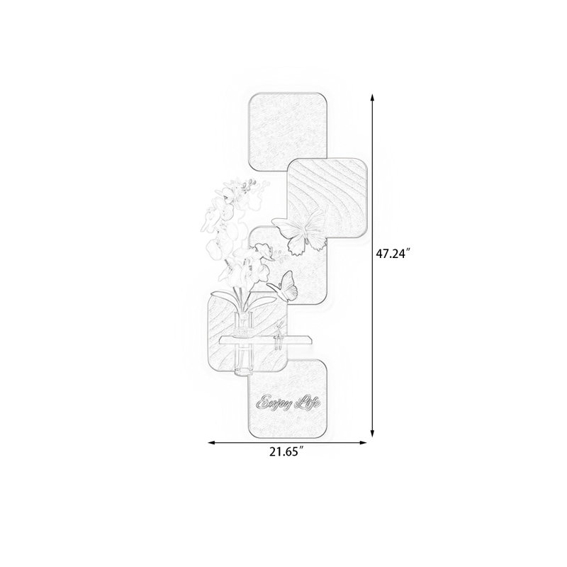 Brun, blanc, carré, grès, art mural, H 47,24 po x l 21,65 po x P 1,97 po, Brun