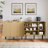 22 Pair Modern Fluted Shoe Cabinet with Adjustable Shelves-1066004344