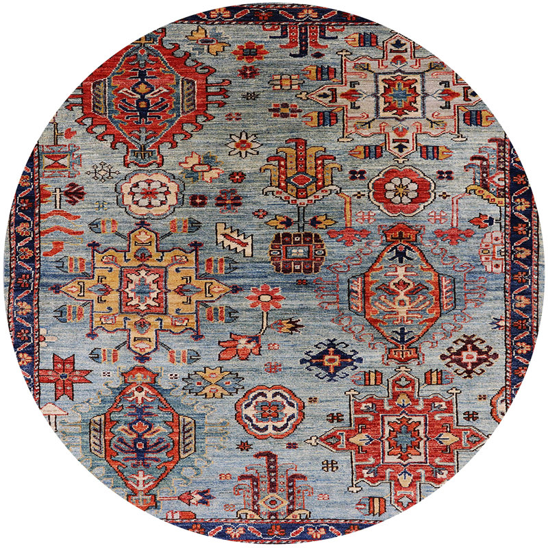 Moroccan Indoor Rug, Round 7'