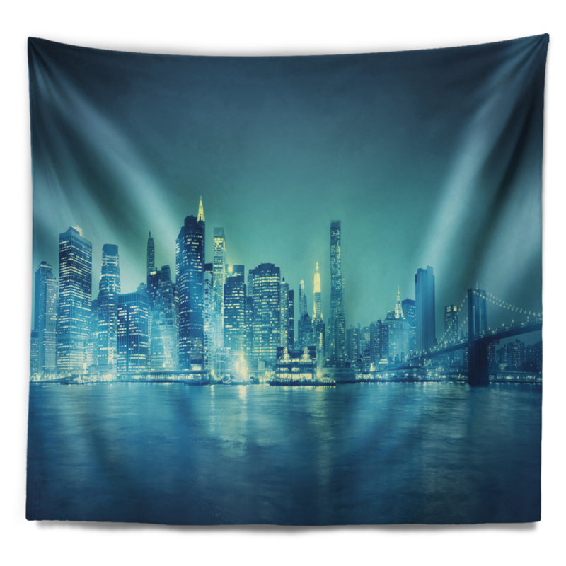 Polyester Tapestry, 50" H x 60" W, Teal