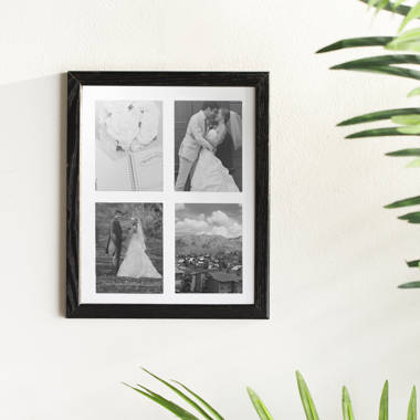 Lavish Home Picture Frame Set, 11x14 Frames Pack For Picture Gallery Wall  With Stand and Hanging Hooks, Set of 6 (Black)