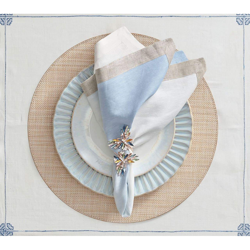 Butterflies Napkin Ring in a Gift Box, Pink/Blue/Gold