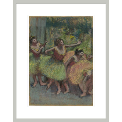 Danseuses vertes et jaunes (Danseuses vertes et jaunes) par Edgar Degas, impression giclée encadrée