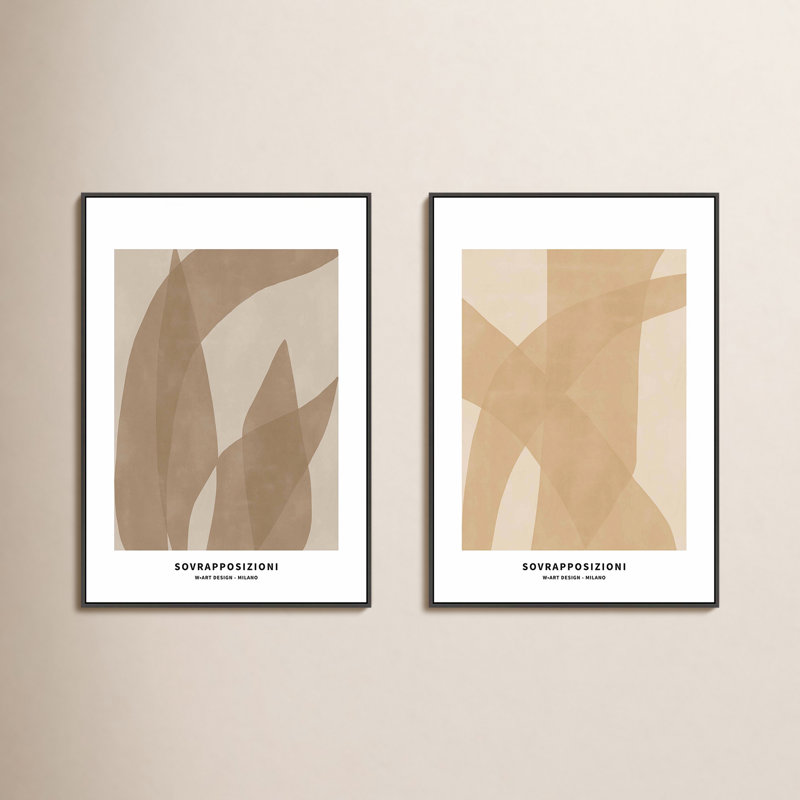 Marine Flora 1 And 2 Print, Black, 20" H x 14" W x 1.25" D