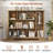 10-Cube Farmhouse Cube Bookcase With Fluted Front Trim For Living Room-1317887495