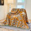 Couverture en coton - pompons jacquard teints en fil-119352449
