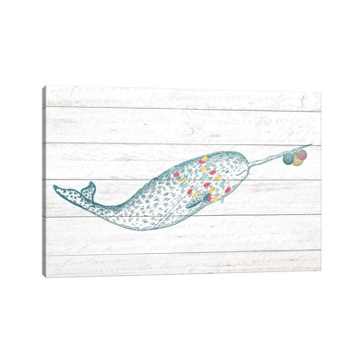 Narwal Christmas by Kimberly Allen - Wrapped Canvas Rectangle Print