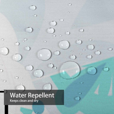 Rideau de douche imperméable à l'eau avec 12 crochets