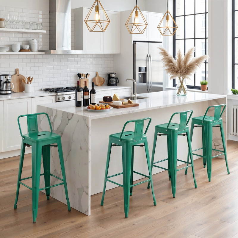 Tabouret de bar et de comptoir 30 po (ensemble de 4), Vert