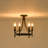 4 - Light Modern Farmhouse Wagon Wheel Candle Semi Flush Mount