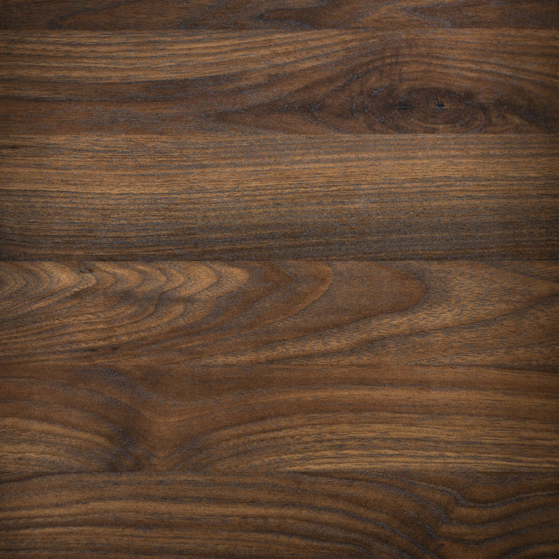Table basse avec pieds croisés Wasser, Doré, Noyer foncé