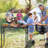 Aluminum Folding Camping Table - 3ft Tri-Fold, 3 Adjustable Heights (27.1in Max), 66lb Capacity with Storage Net-111153536