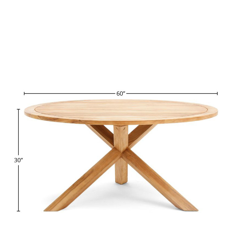 Outdoor Round Teak Dining Table