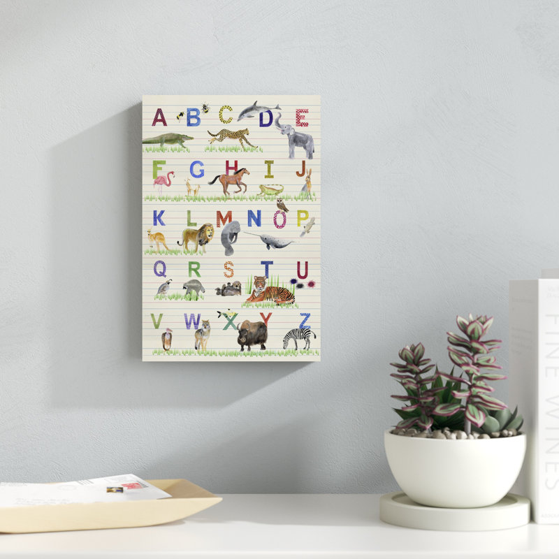 Alphabet animaux, H 12 po x l 8 po x P 1,25 po