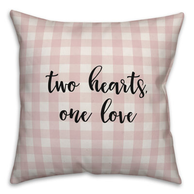  Coussin Two Hearts One Love