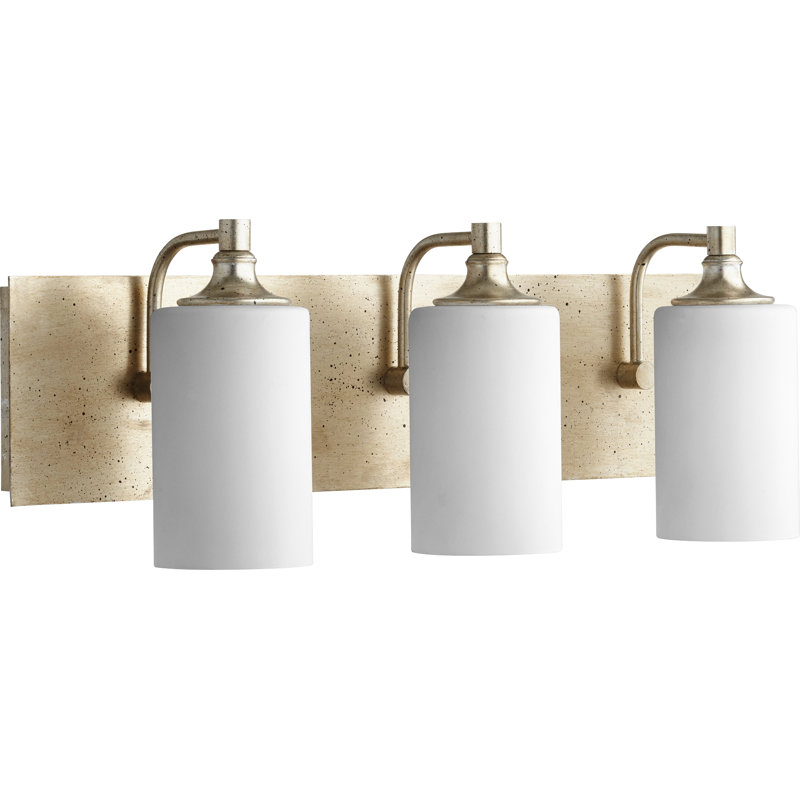 Brylan 3 - Light Dimmable Vanity Light, Aged Silver Leaf
