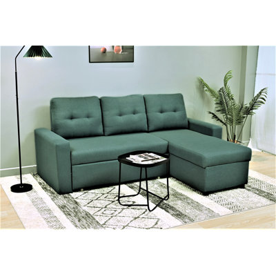 Canapé-lit modulaire convertible en forme de L, mobilier d'appoint élégant, canapé-lit escamotable pour petits espaces et salons