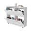 Armoire de rangement à chaussures inclinable avec plusieurs compartiments et design moderne
