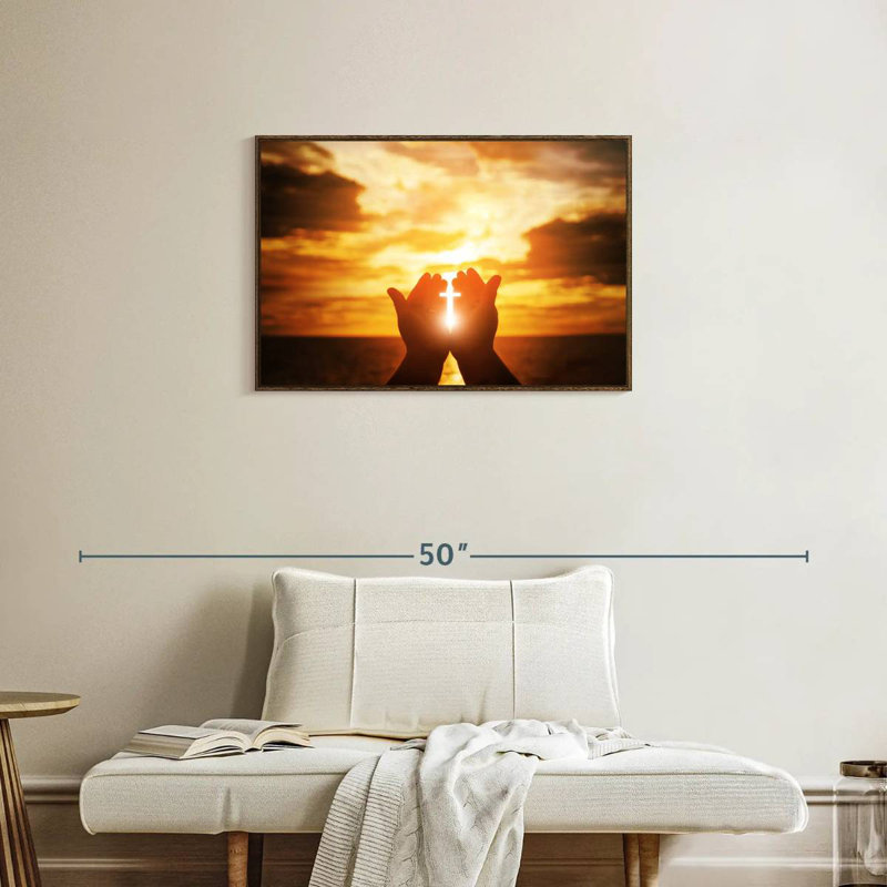 Religion, Cadre flottant noyer, 31 po x 21 po