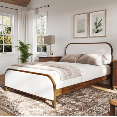 Structure de lit tapissier Lorrell Boucle