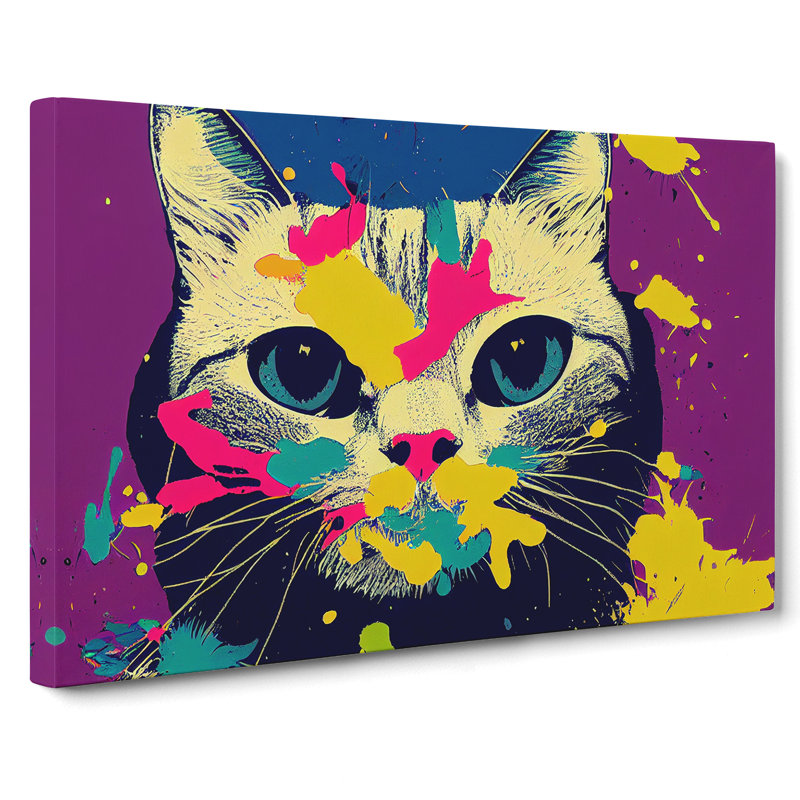 Cat Splashed Vol.5 Abstract - Wrapped Canvas
