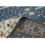 Tapis transitionnel bleu en laine noué à la main 8 pi 10 po x 12 po Oushak