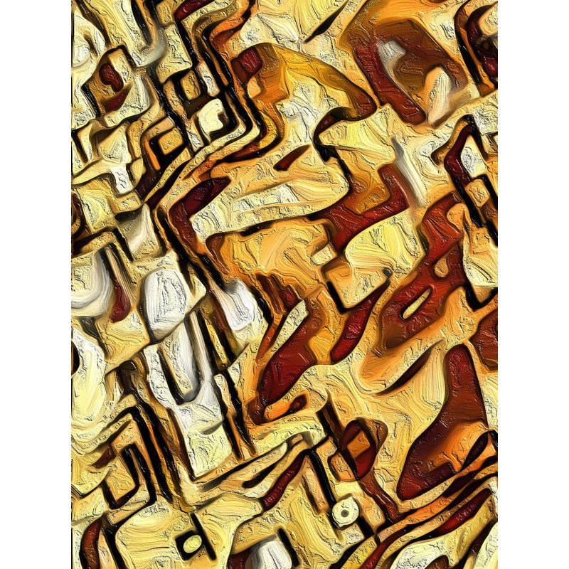 Golden Dahlia IV Print by Tanna Gx, 21.25" H x 17.25" W x 0.875" D