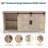 60" Farmhouse Sideboard Buffet Cabinet with Sliding Barn Doors & 4 Drawers, White Wood TV Stand Console for Dining Room, Coffee Bar, 31.5" Tall-886308754