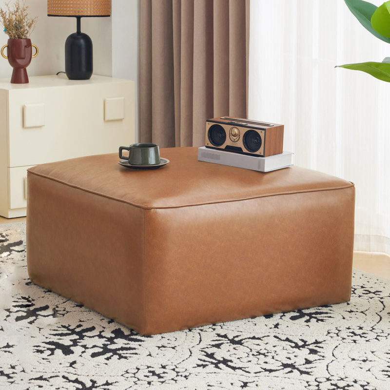 Carré brun clair avec tissu - Option de siège relaxant à coussin moelleux luxueux