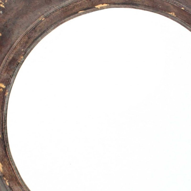 24" Distressed Hexagon Accent Mirror Wall Mounted With Frame