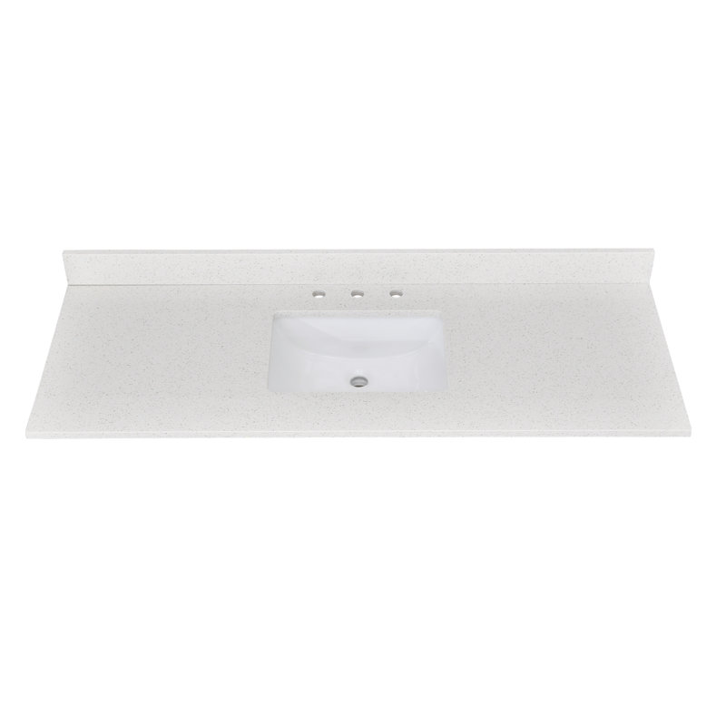 60'' Quartz Single Bathroom Vanity Top with Sink