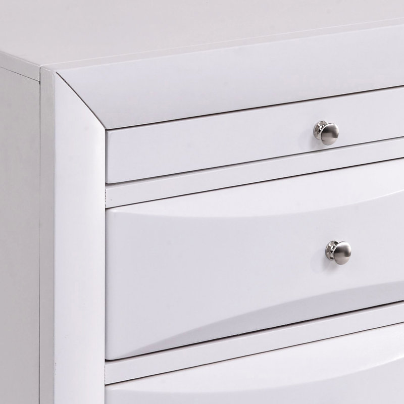 2 tables de chevet blanches - Idéal pour le rangement dans la chambre à coucher, Blanc