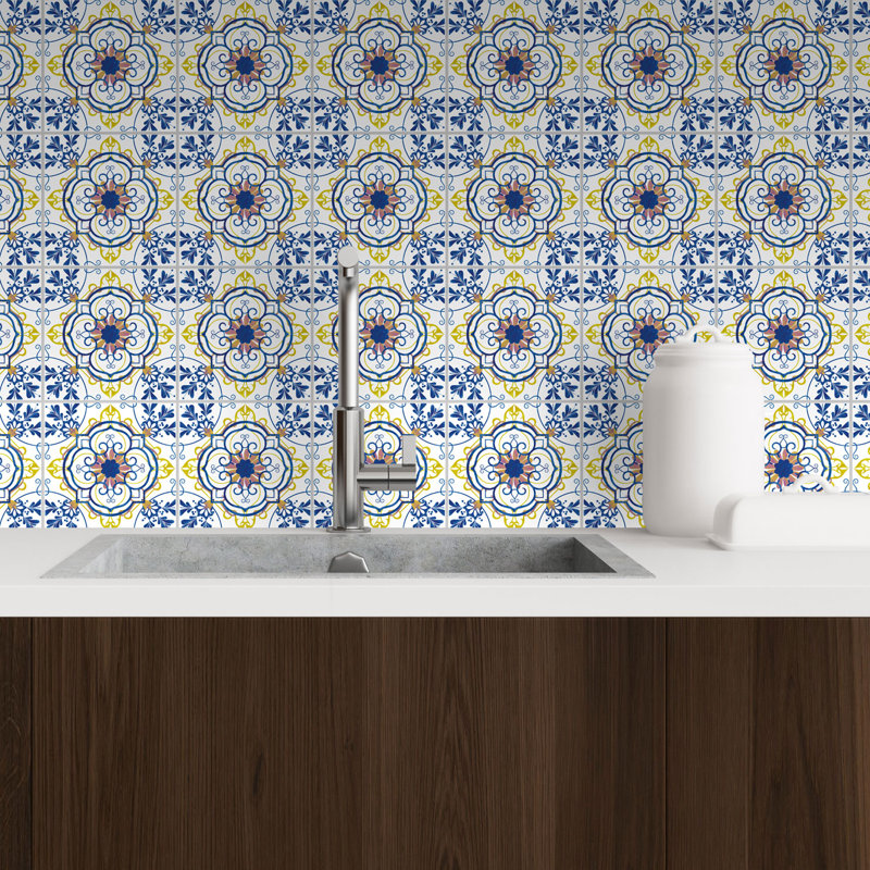 Gass 15cm W x 15cm L Vinyl Peel and Stick Mosaic Tile
