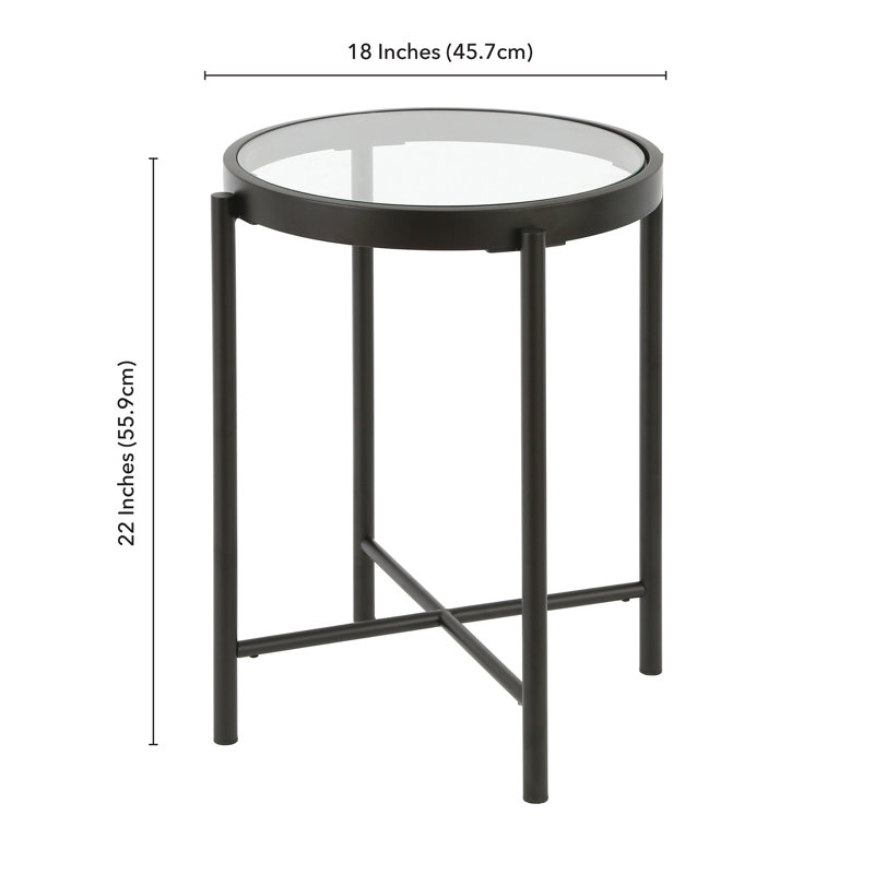 Javin Side Table, Blackened Bronze