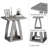 19.69'' End Table,Small Side Table for Living Room,Bedroom,Nightstand(Set of 2)-1553451930