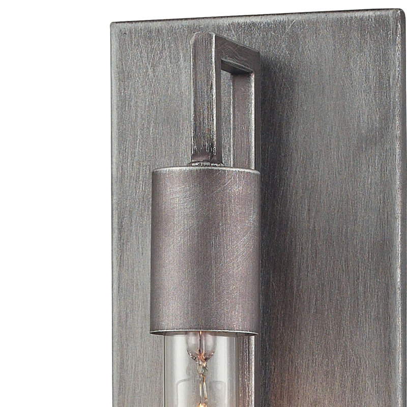 Applique murale 1 lumière de 20 po de haut laboratoire - zinc vieilli
