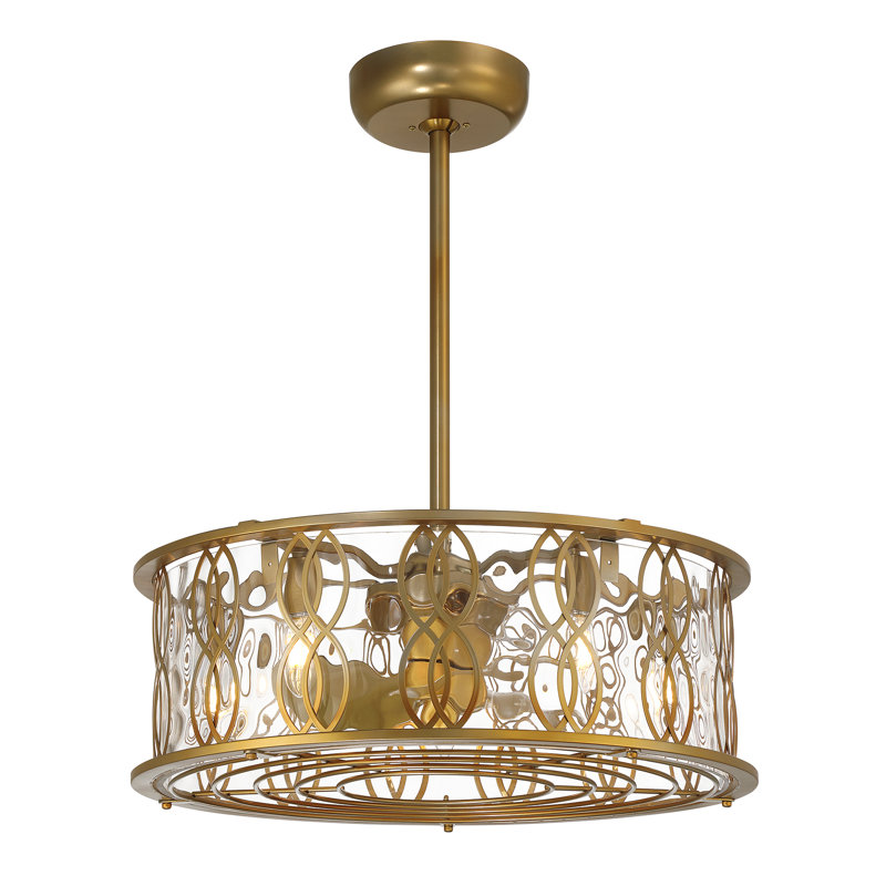 Snowden 5-Light LED Fan D'Lier, Brass