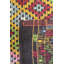 Tapis jaune en laine noué à la main de conception unique 6 pi 11 po x 9 pi 11 po années 2000 Jijim