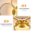 Modern 69cm Dimmable Gold Ring LED Flush Mount With Remote