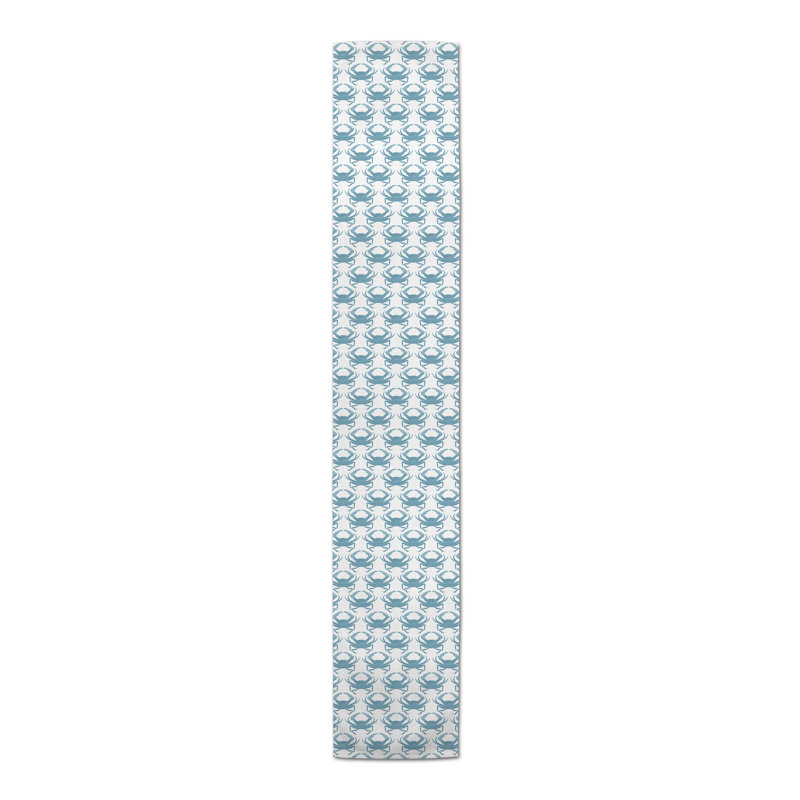 Layne Dancing Crabs Table Runner, 72" L x 16" W, Blue