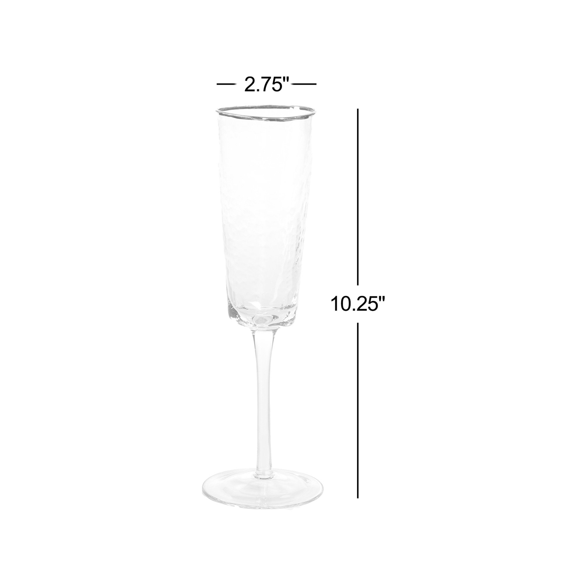 Arcania 5.82 oz. Glass Flute, Clear