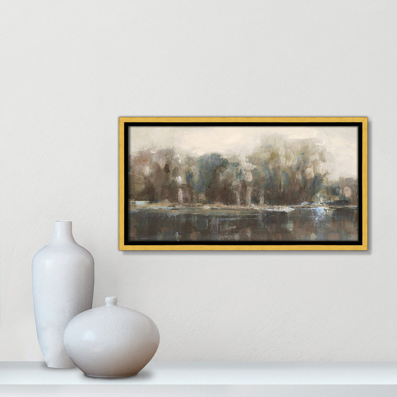 «Daily Reflections I - Landscape Version Print» par Carol Robinson, H 9,5 po x l 17,5 po, Doré