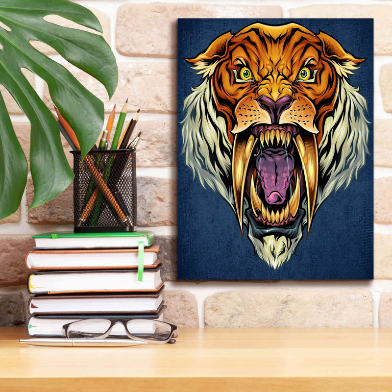 Mascotte de tigre de Dayert, H 16 po x l 12 po x P 0,75 po