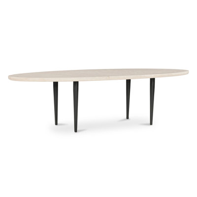 Table basse Leona Winona, marbre beige Botticino