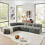 Upholstered 116.5 " Chenille L-Shaped Sectional with Ottoman-763942654