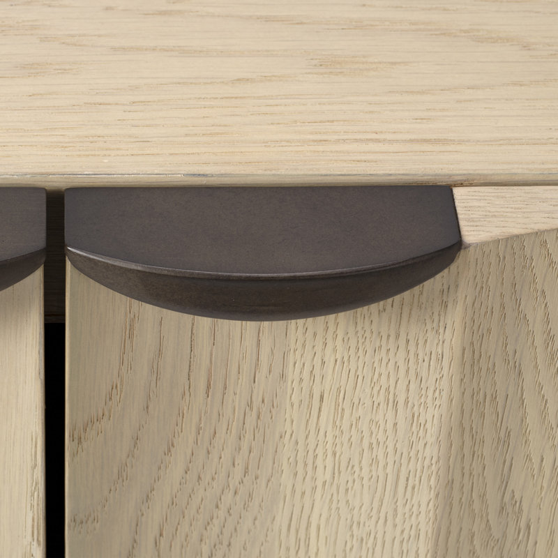 Finley Solid Wood Storage Cabinet, Natural Pale Oak