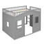 Lit mezzanine double pleine grandeur avec échelle-1171508778